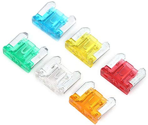 Suuonee Fusibile A Lama Per Auto, 120 Pezzi Assortimento Micro Mini Set Di Fusibili A Lama Per Auto SUV Camion Casa, Plastica E Lega Di Zinco, 5A-30A
