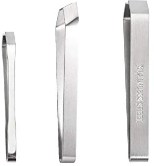 JIHUOO 3 Pcs Stainless Steel Fish Bone Tweezers Fishbone Pliers Remover Tool Kitchen Tweezers