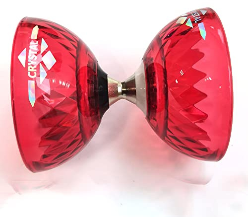 Set Diabolo Cristal Rouge avec ROULEMENT + Baguettes ALU