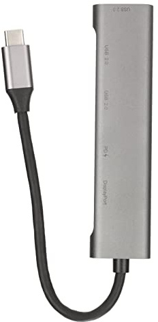 Elprico USB C Hub 5 in 1 PD DisplayPort Adapter USB 2.0 Docking Station für Geschäfts Reisende