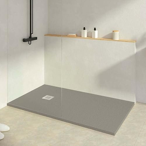 KOES - Kunstharz-Duschwanne Modell INDO – 80x90 – Quarzgrau RAL 7039