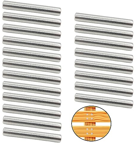 Molyorch 20 Stück Regalbodenstift, Spannstifte Edelstahl, Zylinderstift, Bodenträger, Regalbodenträger, Fixierstift, für Türen, Fenster, Bett, Bücherregal, Frisiertisch