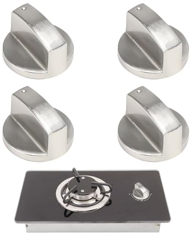 DARENYI 4 Stück Drehknopf Herd 6mm Gasherd Knöpfe für Küchenherd, Gasherd, Backofen, Küchengeschir