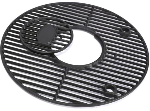 QuliMetal Parrilla redonda de 49,5 cm para parrilla de cerámica Akorn Kamado | Pit Boss K24, Louisiana Grills K24, Char-Griller 16620, parrilla redonda de varilla sólida, hierro fundido resistente