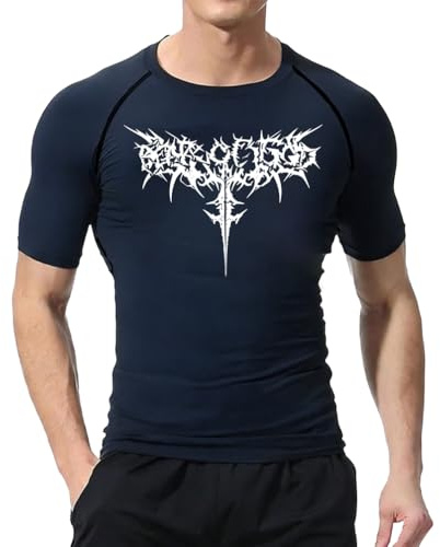 IFIKK Camisa De Compresión para Hombre Anime Print Gym Sport Camisetas De Gimnasio De Secado Rápido Fitness Camisetas Interiores Deportivas Elasticidad Tops Camiseta Verano Hombre (05GYM,M)