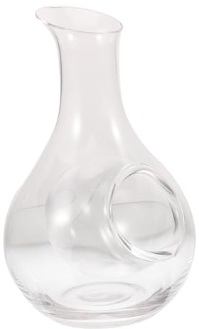 Garneck Weinkaraffe Aus Glas Mit Geneigter Öffnung Für Weinspender Rotweinbehälter Und Einfache Karaffe Als Weinbehälter