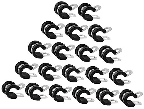 Artibetter 20stücke Teiliges Gummigepolsterte Edelstahl Rohrklemmen Flexible Schlauchschellen Für Wasser Und Gasrohre Rostfrei Einfache Montage Hochwertiger Schutz Ohne Kratzer