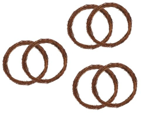 IMIKEYA 6 STK Rattan-Girlande Kranz selber basteln Weihnachtsgirlande Rattan-Rebenkranz Weingirlande weihnachtspräsente Weihnachtskranz künstliche Girlande