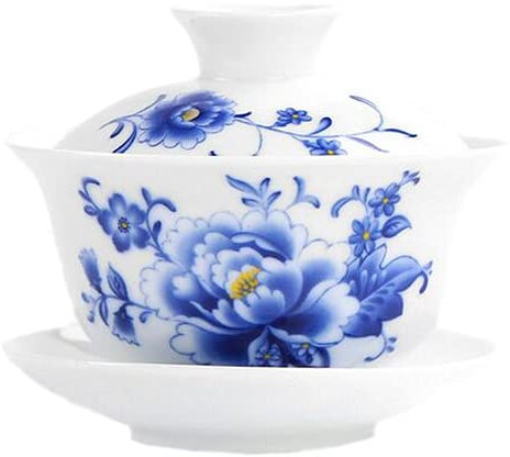 XDAWQP Tazza da tè in Porcellana Dipinta a Mano, zuppiera Cinese con Coperchio, Set da tè Kung Fu, Decorazione