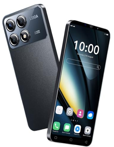 HyRich Teléfono Barato, 5.0 Pulgadas, ROM de 16GB (Escalable 128 GB),Android 9.0,Cámara Doble de Doble Tarjeta, WiFi, Bluetooth, Teléfono Inteligente de Desbloqueo Face (X6Pro-Negro)