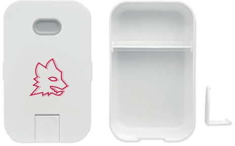 AS Roma Lunchbox Porta Pranzo Rosa in PP con Supporto Telefono