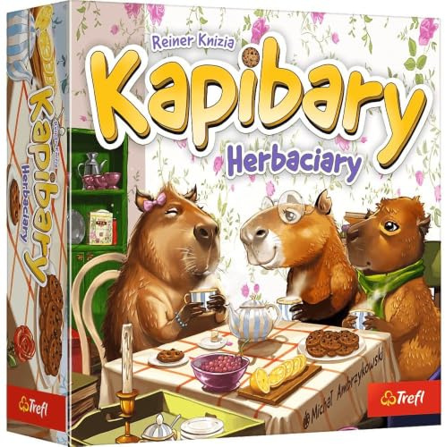 Trefl - Kapibars Tee - Jeu familial, stratégie, planification et pensée logique, pour adultes et enfants à partir de 8 ans