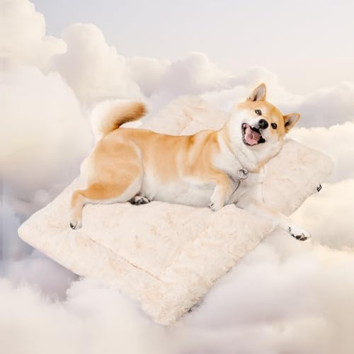 Mora Pets Hundedecke Flauschig Hundematte Waschbar und rutschfest Hundekissen für Kleine Mittelgroße Grosse Hundebett Weiches und Kuschelig Hunde Decke, 74 x 46 cm