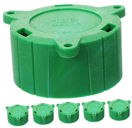 VILLCASE 6pcs 13 Pin Trailer Connector Plug Caps Green Electric Car Accessories Trailer Plug Holder Protector Socket Covers for Caravan and Towing Use