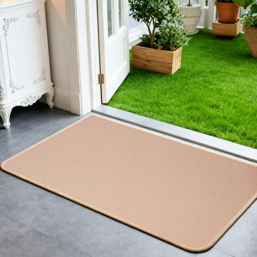 LURICO 44x75 cm Alfombrilla Cocina Antideslizante, Lavable Alfombra Pasillo Alfombrilla de Lino Absorbente para Entrada Cocina e Interior/Exterior, Cocina, Pasillo, Lavadero