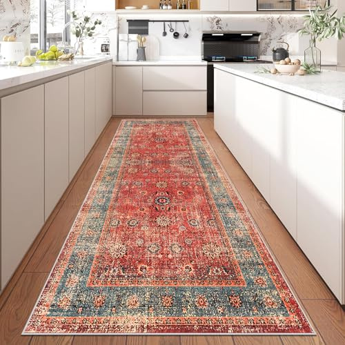 CXUEHNL Teppich Läufer Flur Langer 50 x 150 cm rutschfest Waschbar Küche Teppich Fußmatten für den Innenbereich Teppichläufer Flurteppich Küchenteppich für Eingang Küche Waschküche Esszimmer