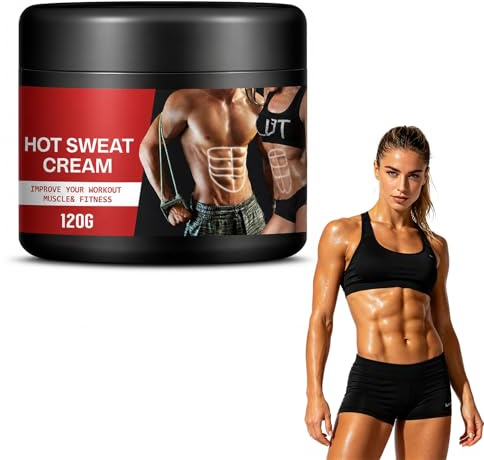 Crema Reductora Abdominal 120g,Crema Reafirmante Corporal Anticelulítica, Quemagrasas Abdomen Cintura y Caderas, Crema de Masaje Modeladora de Absorción Rápida, Uso Diario Hombre y Mujer