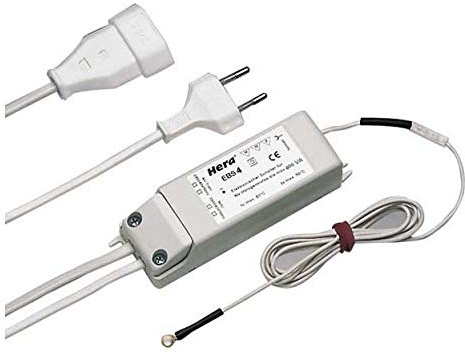 Hera Interrupteur Tactile 400 W avec Câble Capteur 2 m - Relais de Charge Universel - Montage sur Rail DIN - Blanc