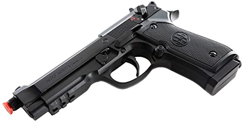 Beretta MOD. 92 A1 Tactical Airsoft Pistole - elektrische Airsoft Waffe | Mit 6 mm < 0,5J, inkl. Schalldämpfer-Attrappe & 100 BBS, Ladegerät beiliegend