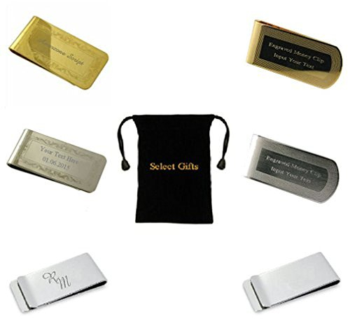 APS Personalisierter Gravur Geld Clips Gold oder Silber Muster Monogramm – wählen Sie Ihre Style bestätigen Text