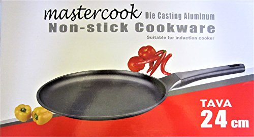 Mastercook Die Casting Aluminum Non-Stick Cookware TAVA Sizes 24CM 28CM (24CM)