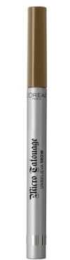 L'Oréal Paris Unbelieva Brow Micro Tatouage 104 Chatain, wischfester Filzstift mit Dreizack-Spitze, bis zu 24H Halt, Microblading-Effekt