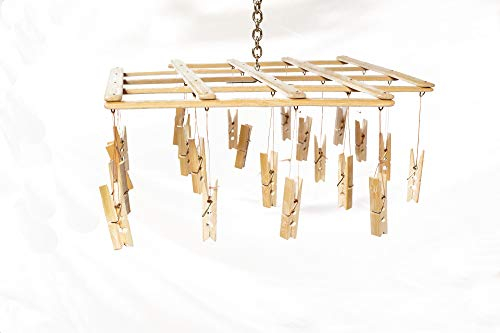 Thatch&Stone Bamboo Smalls Airer x 22 Pegs - Baby Clothes Socks Underwear Bikini Dryer