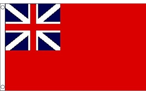 AZ FLAG Bandera Reino Unido Enseña colonial 90x60 cm 2 Ojales | Uso interior y exterior Enseña del pabellón civil britanico costuras dobles y bordes reforzados con ojales metálicos