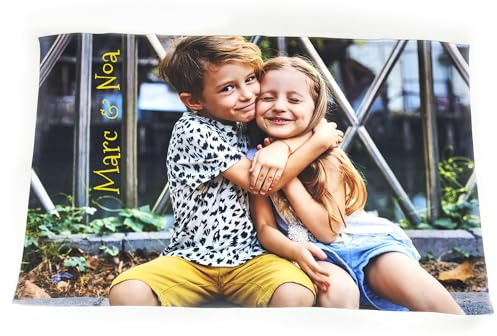 LolaPix Fotodecke. Decke mit Foto. Decke personalisiert. Verschiedene Größen zur Auswahl. Fotogeschenke. Einseitig personalisierte Fleecedecke. 280 gr/m2. 165x105 cm. Fleecedecke