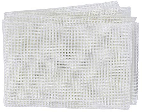 Slitstark vävd nätduk, mattmatta nätduk, hushållsgjorda DIY handgjorda virkade mattor, stickade nättyg, tillbehörsverktyg(Mesh cloth 150 * 100cm)