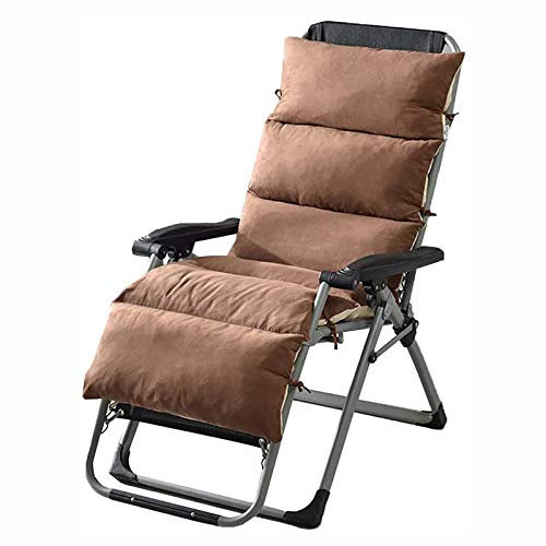 UVCMDUI Auflage Gartenliege, Tragbare Auflagen für Gartenliegen, Liegenauflage Waschbar Liegestuhl Auflage für Drauayen, Garten, Terrasse, Strand, Hohe RüCkenlehne,Braun,125 * 50 * 12