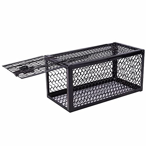 ZZDZW Trappola per Topi Continua Automatica Trappola in Metallo, Ferro Gabbia Trappola per La Cattura Topi, Ratti, Trappola per Ratto Senza Ucciderli Mouse Trap (Size : Black (24cm-11cm))