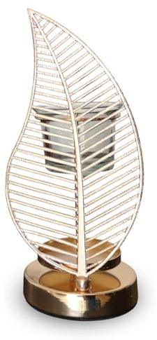 Brûle Parfum Palme - Brûleur Fondant Cire et Chauffe Cire Parfumée – Diffuseur Huile Essentielle et Parfum Maison – Bougeoir en Métal avec Motif Palme Original et Décoratif Hauteur 20cm – Zen’Arôme