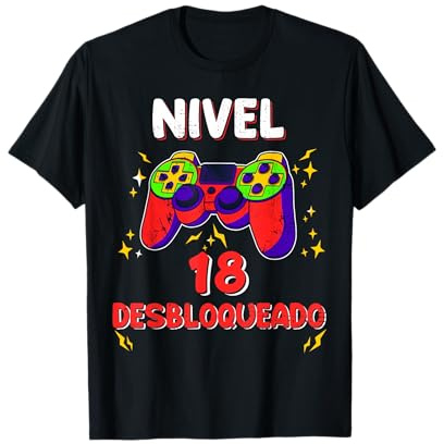 Nivel 18 Desbloqueado Gamer 18 Años Hombre Nivel 18 Unlocked Camiseta