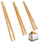 Realure 3 Dimensioni Pinze di Bambù 18cm 21cm Pinze Da Cucina In Legno Pinze Per Toast, Pinza Carne, Utensili Cucina Legno, per Tostapane, Cucinare, Toast, Pane, Tè, Dolci Servire Cibo