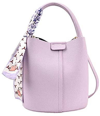 ANNI RIEL Borsa a secchiello a tracolla in morbida pelle per le donne con pochette, con manico superiore, borsa a tracolla alla moda
