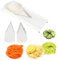 Cortador para Rebanar Rallador en Forma de V con Protector de Mano Cortador de Mandolina Multifuncional Rallador de Hoja de Acero Inoxidable Adecuado para Frutas y Verduras