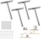 Support Etagere Invisible, Fixation Invisible pour Étagère Mural en Bois, Supports en Métal pour Étagère Flottante, Etagere Murale Fixation Invisible avec Vis de Montage pour bricolage(100MM, 4PCS)