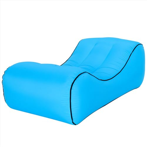 ZMIN Luftsofa, bequemes Schlafsofa und aufblasbarer PVC-Couchstuhl für Zuhause, Büro, Outdoor, Reisen, Camping, Picknick, Schwimmen, Pool,F,120 * 60 * 35CM