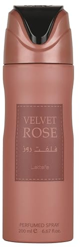 Lattafa Velvet Rose Déodorant en spray pour femme, unisexe, 170 g