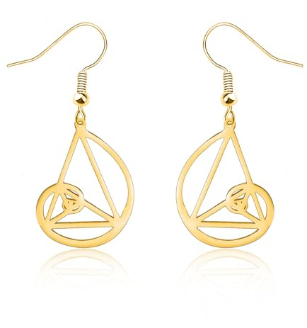 Goldene Ratio-Ohrringe, Fibonacci-Sequenz-Ohrringe für Mathematik-Liebhaber, geometrische Spiralen, Schmuck, Abschluss, Mathematiker, Geschenk für Frauen und Mädchen