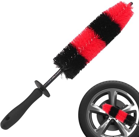Spazzola per Cerchioni per autolavaggio con setole morbide - Spazzola per Ruote Auto - Spazzola Professionale per Pulizia Profonda per Lavare Ruote Auto per Biciclette, Auto, Camion e Moto