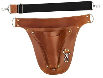 Colcolo Werkzeuggürtel-Organizer, Werkzeugtasche für Männer mit mehreren Fächern, Geschenke, tragbare Werkzeugtasche, Gartenwerkzeuggürtel, Heimwerker, Bau, Braun