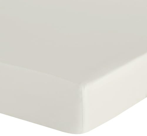 Eurofirany - Spannbettlaken 100x200 - Bettlaken Basic aus Baumwolle, Spannbetttuch mit Gummizug, Widerstandsfähig - für Dicke Matratzen 30 cm Tiefe Tasche - Viele Farben, Creme