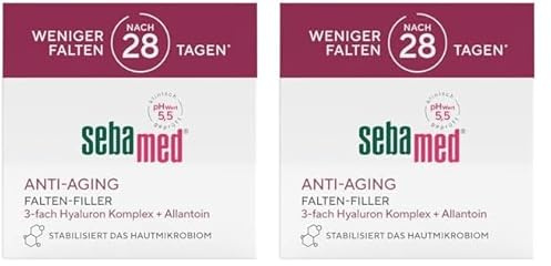 Sebamed Anti-Aging Faltencreme Falten-Filler, Feuchtigkeitspflege für Männer und Frauen, mit 3-fach Hyaluron Komplex, auch für bereits ausgeprägte Falten, mindert Falten nach nur 28 Tagen, 50ml