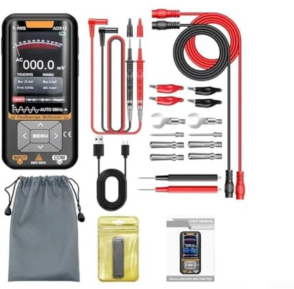Handheld AOS12 2 in 1 Digital Oscilloscope Multimeter, 5MHz Sampling, Compact and Lightweight Design (AOS12 PRO)