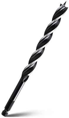 WOBLLMX 3/4 x 10 Auger Drill Bit for Wood,Hex Shank Tri Flute Drill Bit