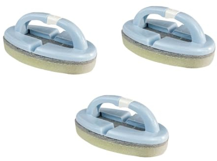 Yardenfun 3 pièces Brosse pour Piscine avec Poignée Ergonomique Brosse à Récurer Double Face PP et Pa Éponges Épaisses pour Sols Escaliers Nettoyage des Saletés et Taches Couleur Aléatoire