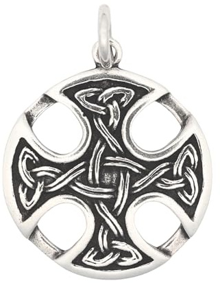Drachensilber Keltenkreuz Knoten Anhänger 925 Silber Mittelalter keltisches Kreuz Männer Biker Sterlingsilber
