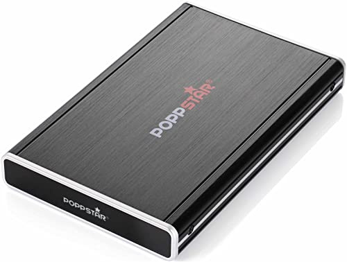 PoppStar SE 15 - Caja para Disco Duro Externo, 2.5, USB 2.0, Negro